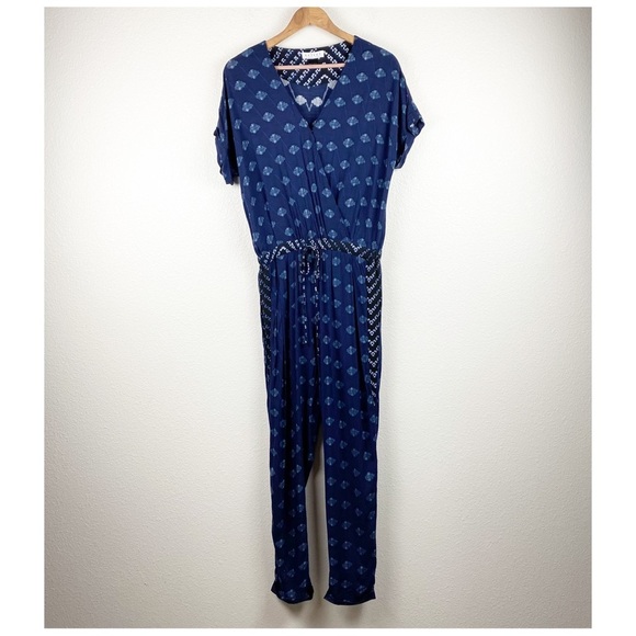 Velvet by Graham & Spencer Indian Challis Cady Jumpsuit in Multi Size Small - Picture 3 of 11